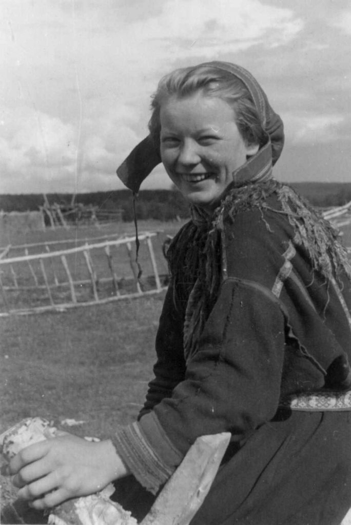 Portrait of Marit Jørgensdatter Buljo, 1953, Kautokeino, Norway Photo by Kjell Borgen